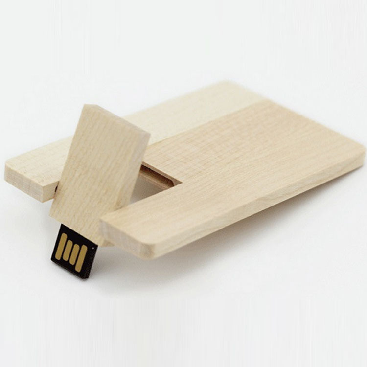 Wooden Credit Card USB Flash Drive