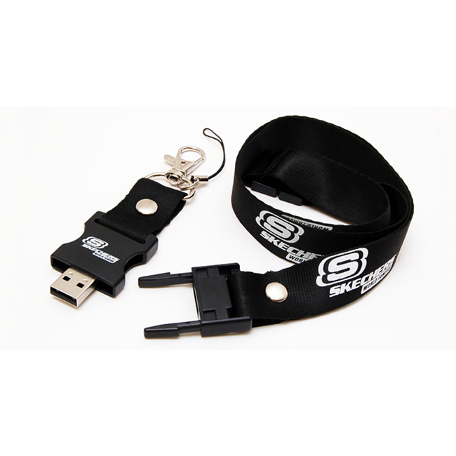 lanyard with USB flash driver customized logo